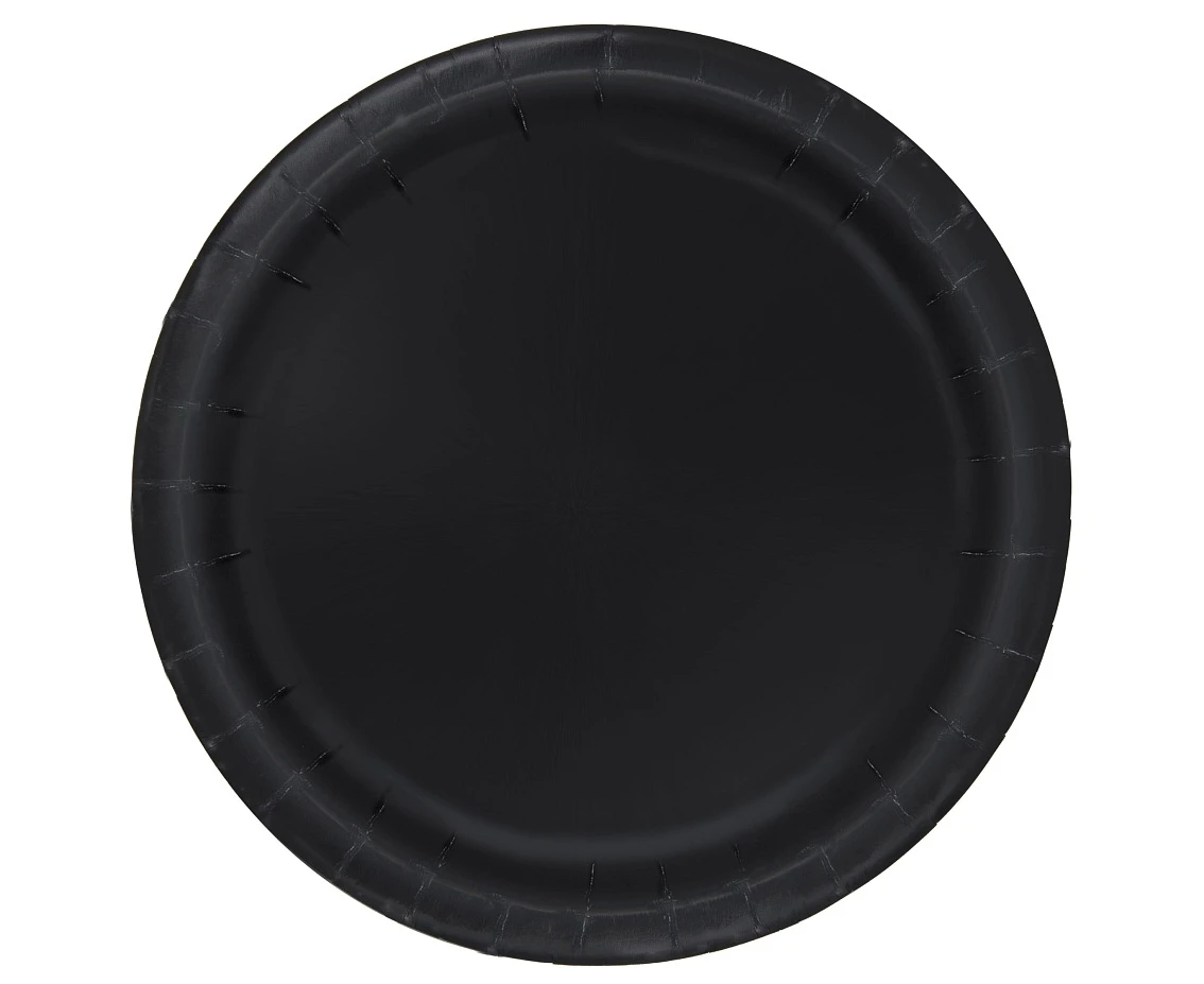 paper plates black, 18 cm, 8 pcs
