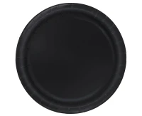 paper plates black, 18 cm, 8 pcs