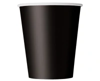 Paper cups black, 250 ml., 14 pcs