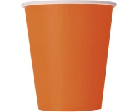 Paper cups orange, 250 ml., 14 pcs