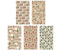 POLMAK Christmas decorative kraft paper P2 200x70cm roll 1 sheet Star set 4 Graphics