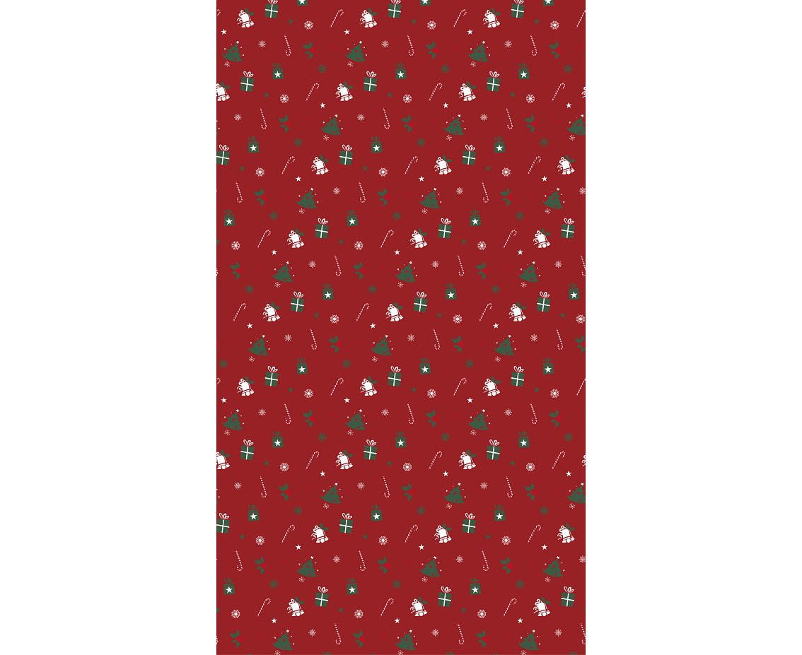 POLMAK Christmas decorative paper P2 200x70cm roll 1 sheet Star set of 13 Graphics - Christmas Trees, Stars, Gifts, Snowflakes