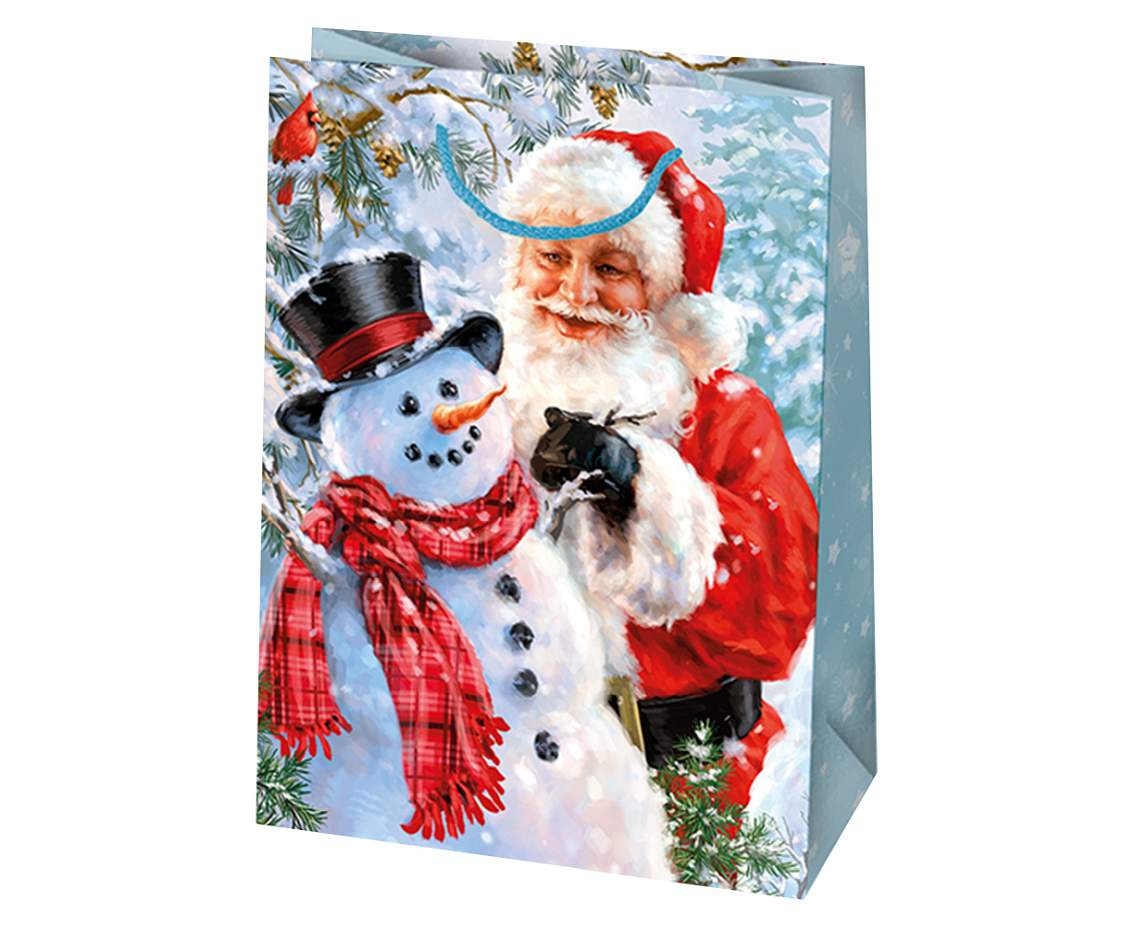 POLMAK Christmas decorative bag T10 345x480x130 Star set of 18 Santa Clauses - Children''''s 1pc.