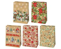 POLMAK Christmas Kraft Bag T9EK 290x400x120 - Children''''s, Santa Clauses, Kraft Paper 1 pc.