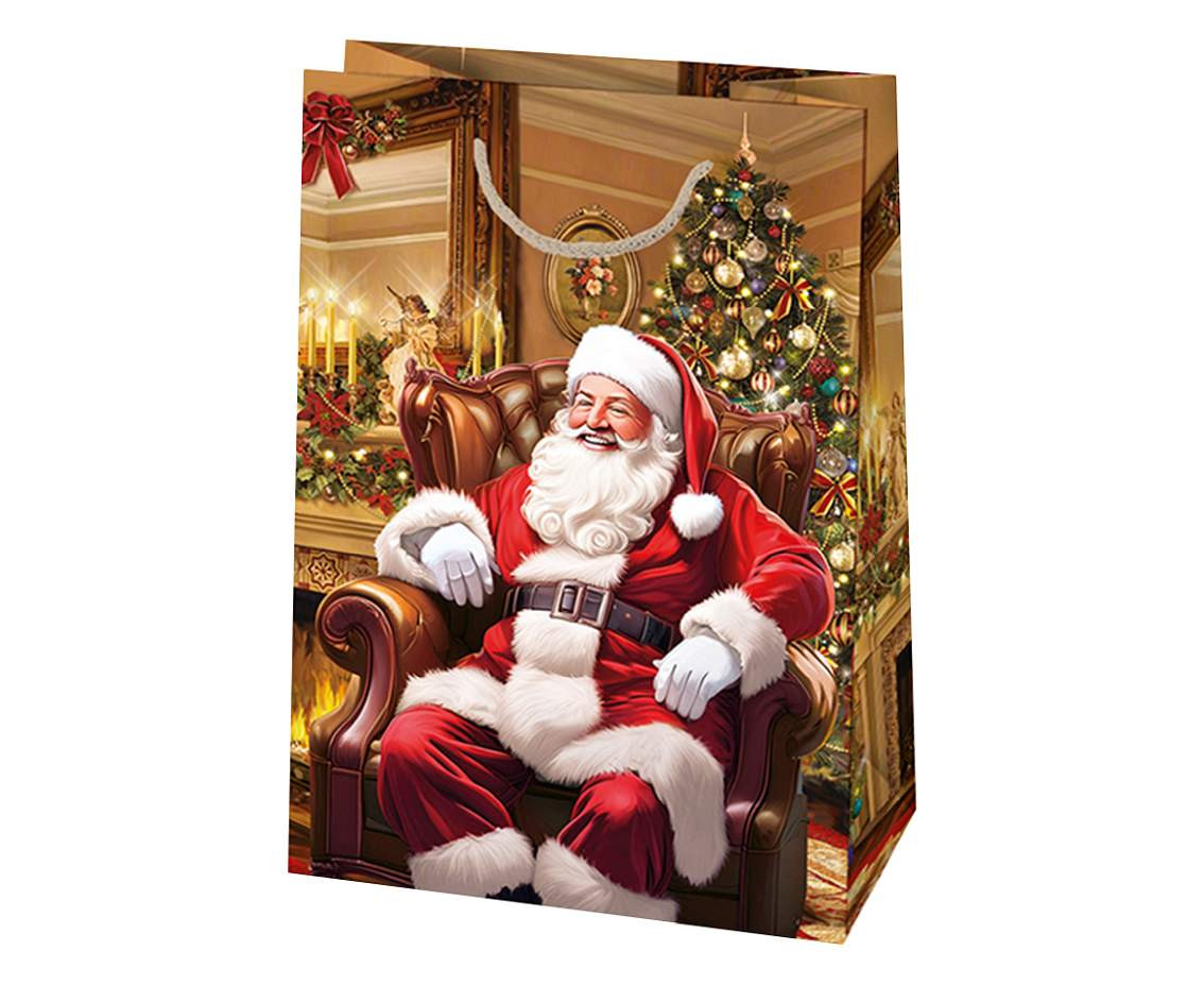 POLMAK Christmas decorative bag T5 230x320x110 Star set 83 Santa Clauses - Children''''s 1 pc.