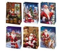 POLMAK Christmas decorative bag T5 230x320x110 Star set 83 Santa Clauses - Children''''s 1 pc.