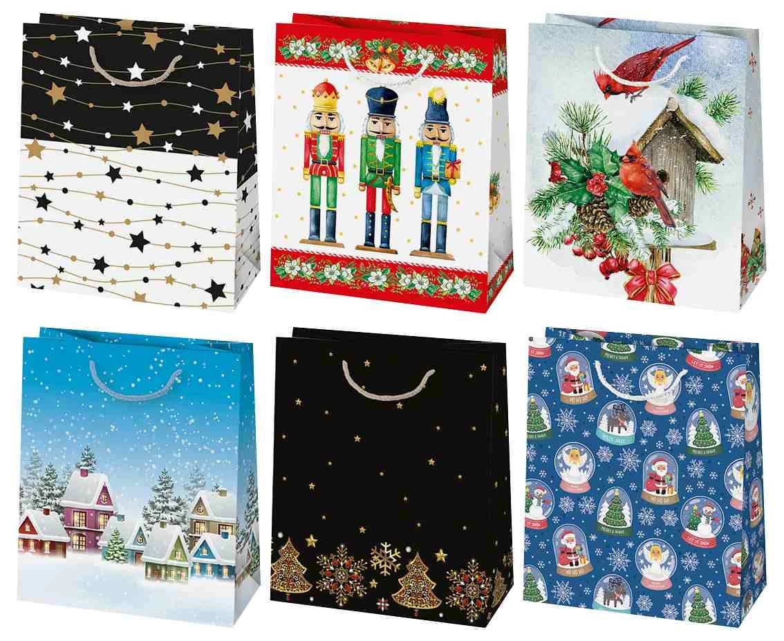 POLMAK Christmas decorative bag T4 190x230x105 Star set of 70 Graphics - Children''''s, Stars, Tradition 1pc.