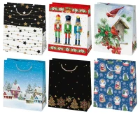 POLMAK Christmas decorative bag T4 190x230x105 Star set of 70 Graphics - Children''''s, Stars, Tradition 1pc.