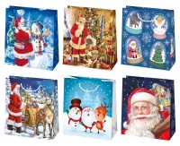 POLMAK Christmas decorative bag T2 155x155x80 Star set of 21 Santa Clauses - Children''''s 1 pc.