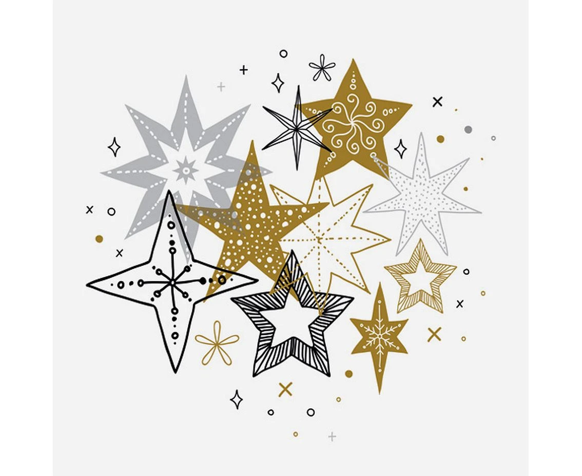 POLMAK Christmas Napkins DAISY Lunch SD 330x330 Christmas stars