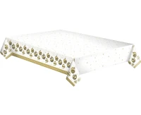 POLMAK Paper Tablecloth DAISY OD01 120x180cm Star No. Graphics - Baubles, School, Snowflakes, Tradition, Gold
