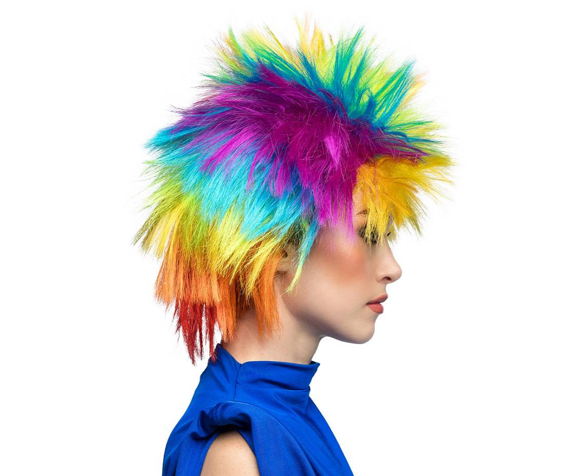 Wig Punky rainbow