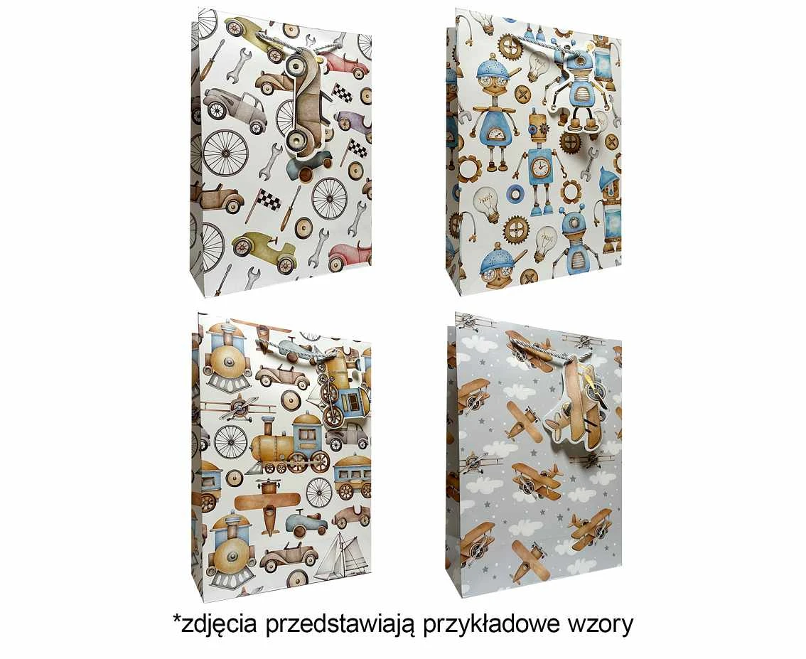Gift bag A4 Boys mix 26x32x10 cm. mix, 1 pc