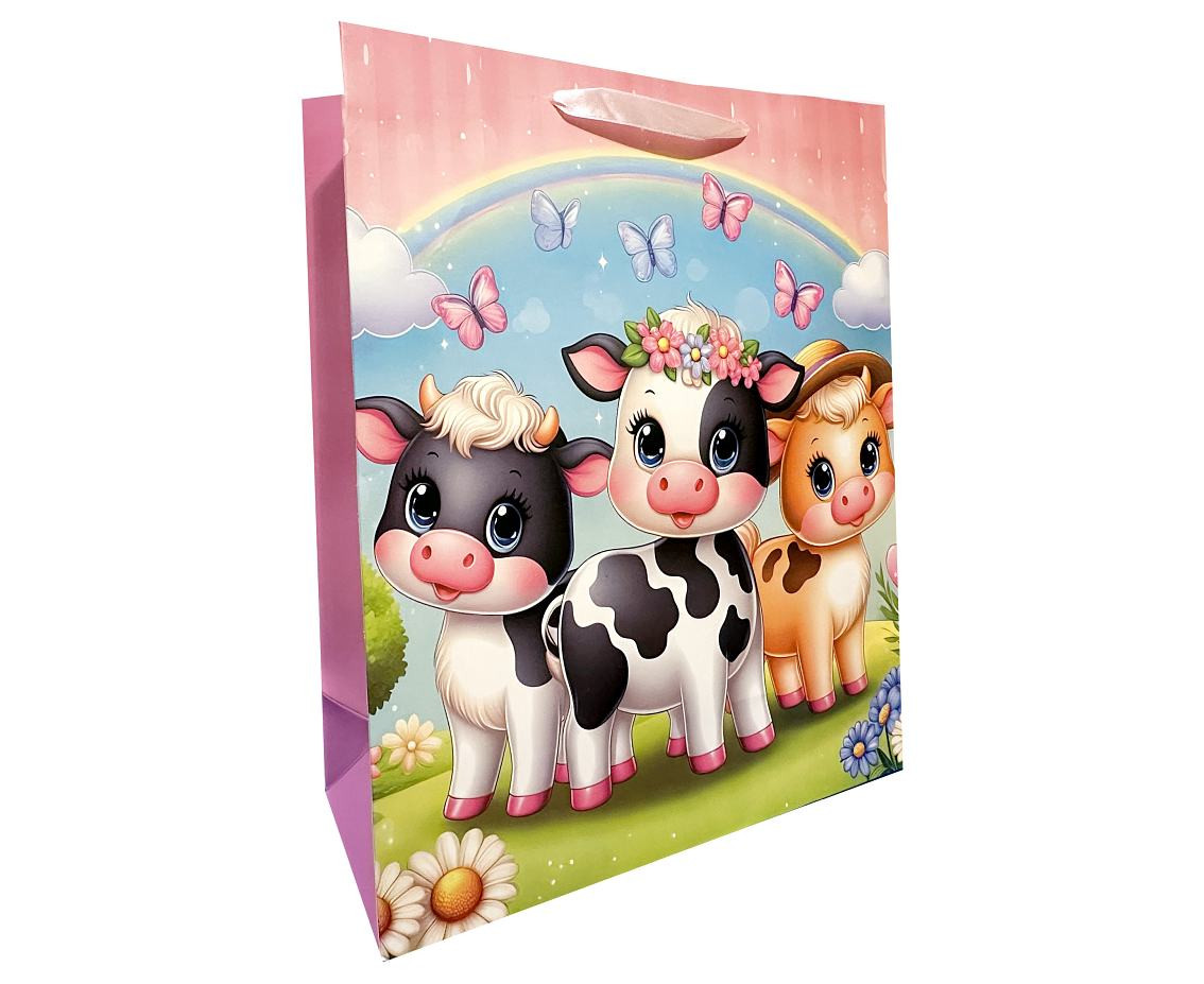 Gift bag A4 Girls mix 26x32x10cm, mix 1 pc