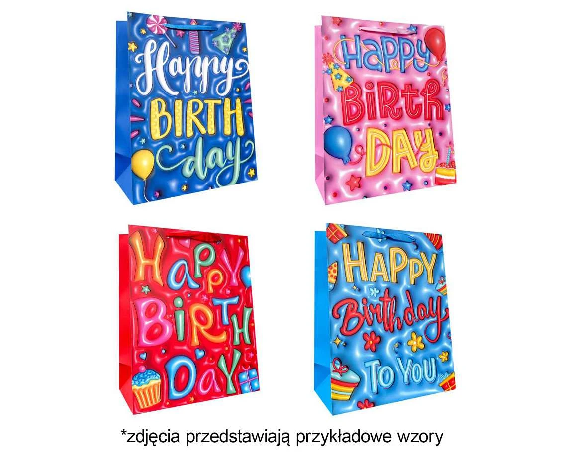 Gift bag A5  A5 Happy Birthday 18x23x10 cm. mix, 1 pc