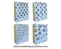 Gift bag A5  Gold Dots 18x23x10 cm. mix, 1 pc EOL