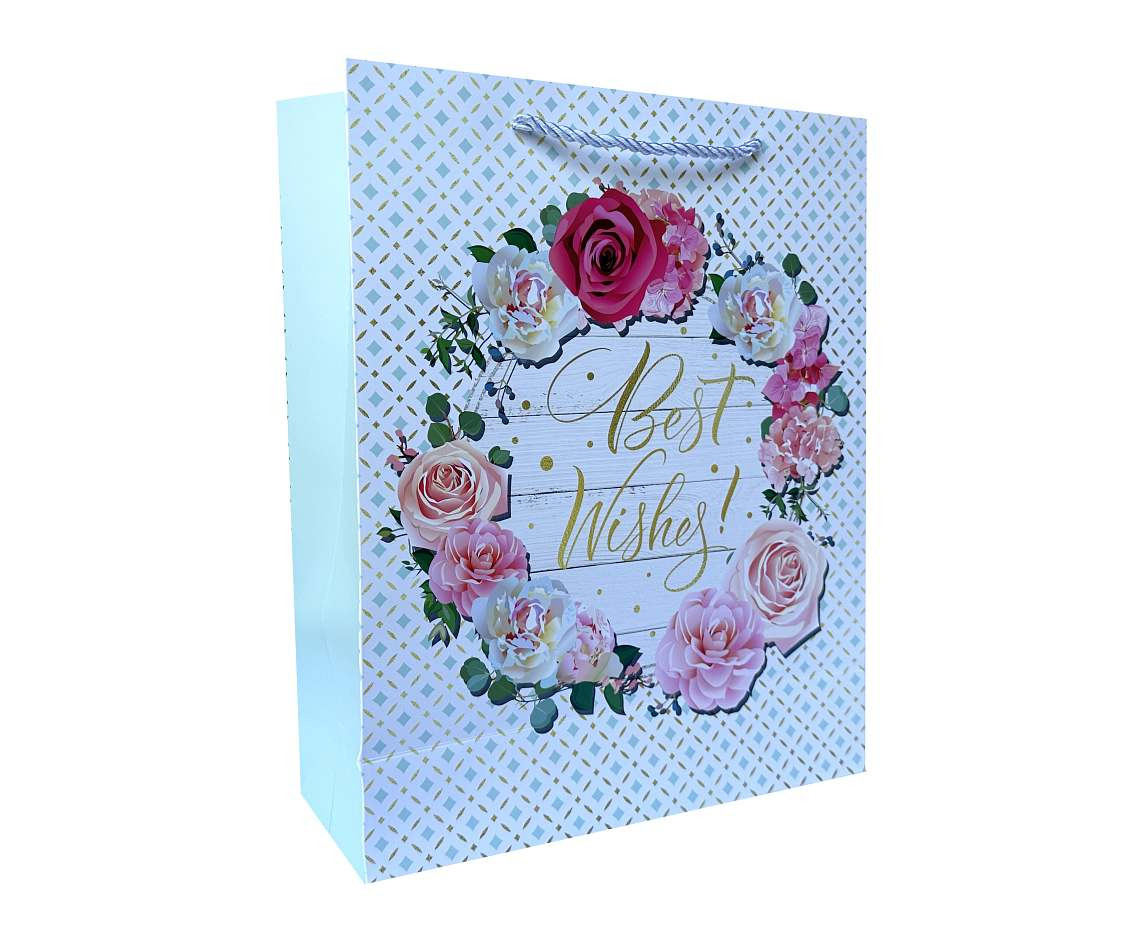Gift bag A4 Dots 26x32x12cm, mix 1 pc
