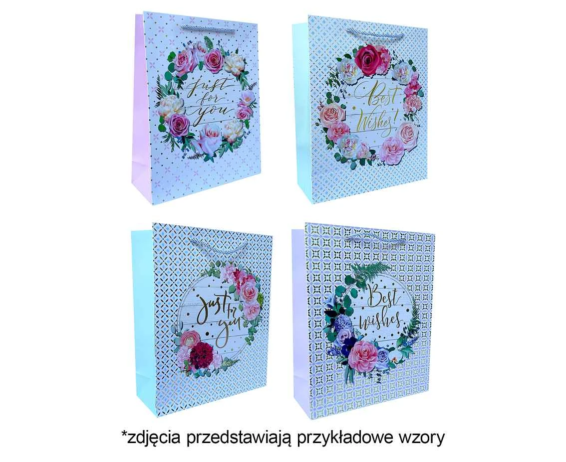 Gift bag A4 Dots 26x32x12cm, mix 1 pc