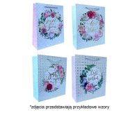 Gift bag A4 Dots 26x32x12cm, mix 1 pc