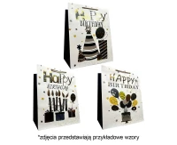 Gift bag (wide bottom) A3 Birthday party 30 x42x12 cm mix, 1 pc