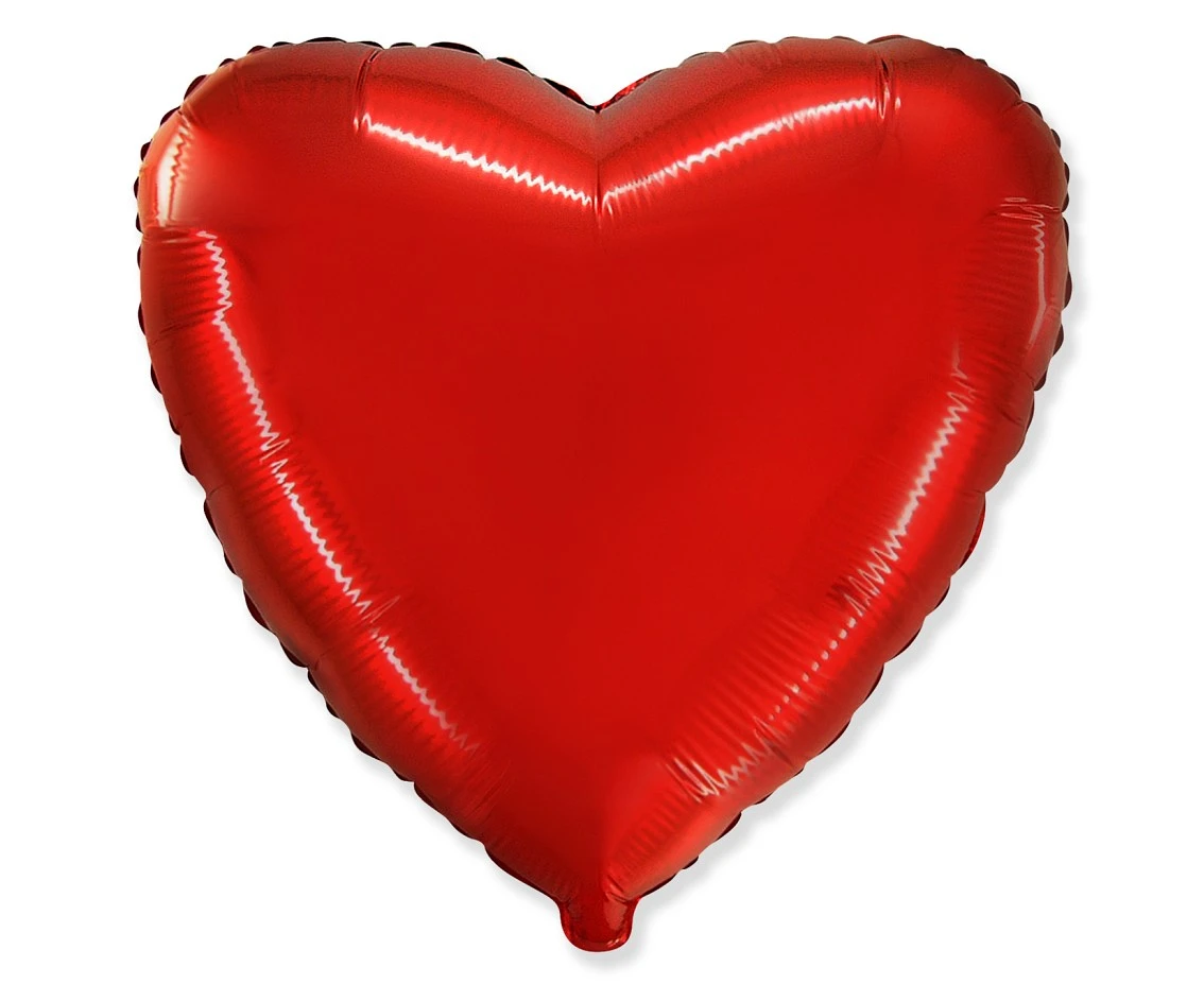 Foil balloon 18" FX - Heart, red, packed