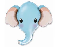 Foil balloon 24" FX Elephant (blue), packed EOL