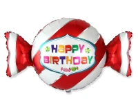 Foil balloon Sweet Candy, red, packed, FX, 24"