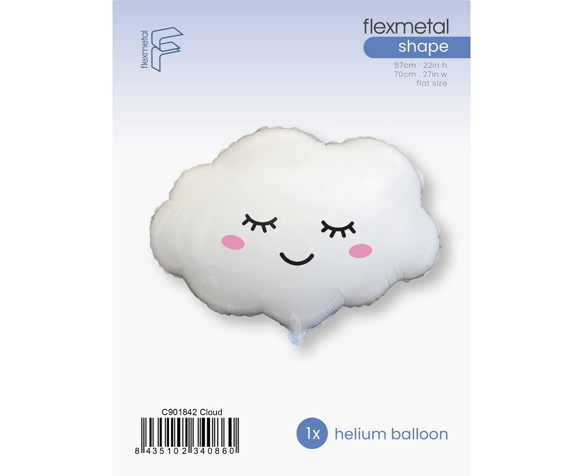 Foil balloon Cloud, packed, Fx, 24"