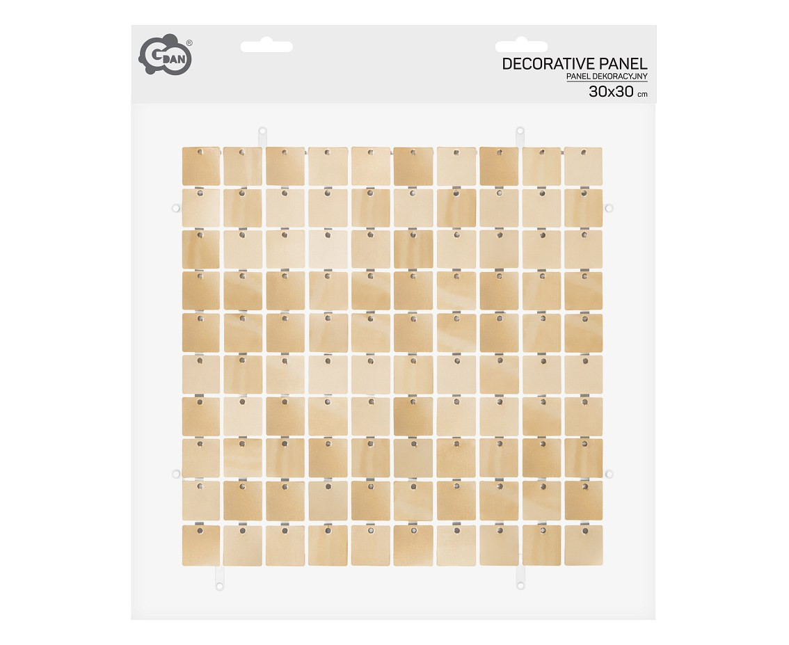 Decorative panel champagne, transparent background type B, 30x30 cm / 100 squares