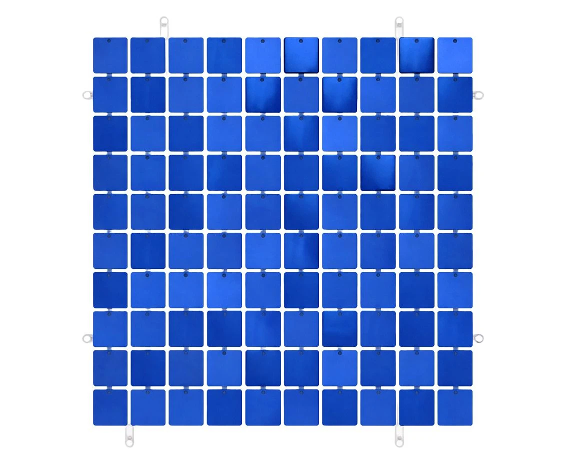 Decorative blue panel, transparent background, 30x30 cm / 100 squares