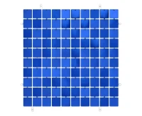 Decorative blue panel, transparent background, 30x30 cm / 100 squares