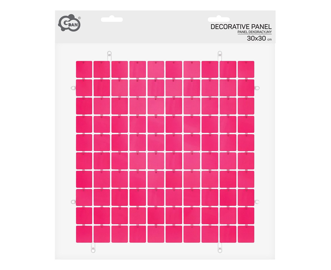 Decorative panel fuchsia, transparent background type B, 30x30 cm / 100 squares