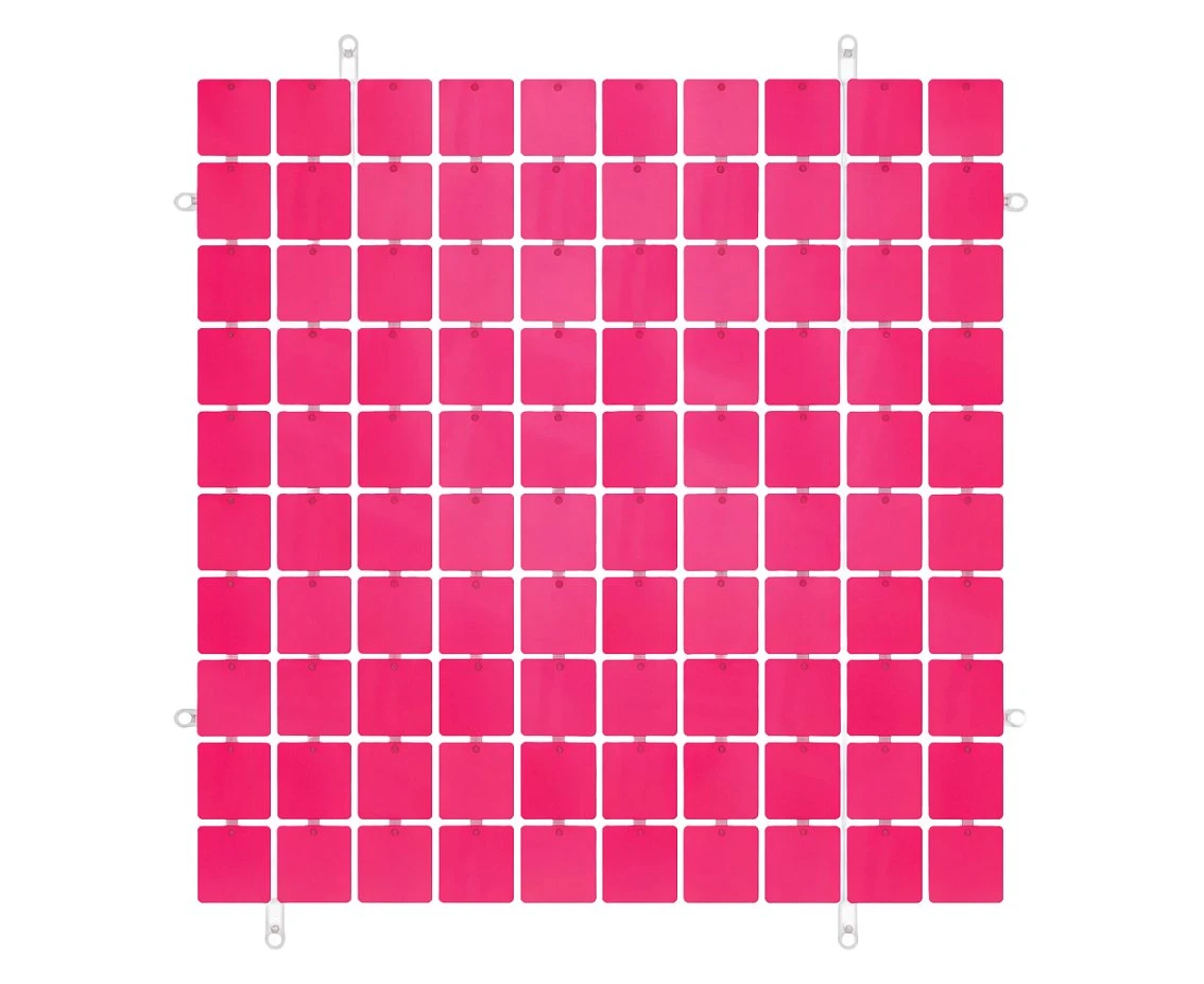Decorative panel fuchsia, transparent background type B, 30x30 cm / 100 squares