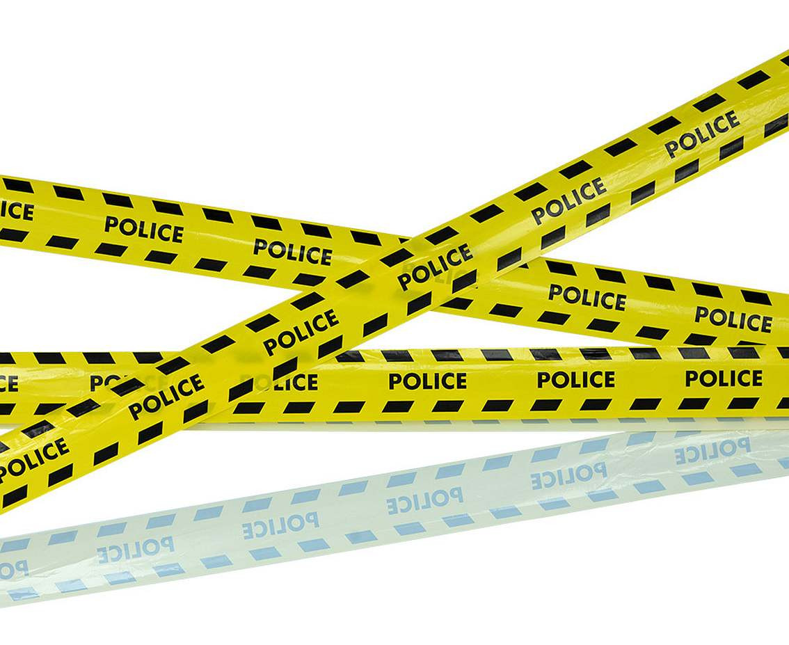 PE barrier tape ''POLICE'' 15m
