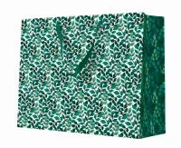 PAW Gift bag Green leaves 33x26x13 cm , 1 pc