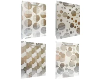 Gift Bag A4 Silver Dots 26x32x12 cm, mix, 1 pc.