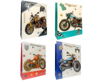 Gift Bag A5 motorcycles 18x23x10 cm, mix, 1 pc.