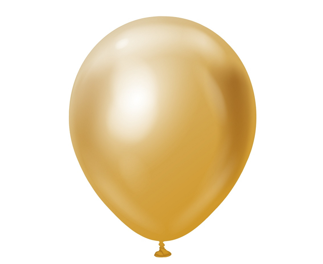 Balloons Kalisan 18", mirror gold, 25pcs.