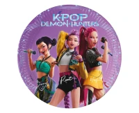 Paper plates K-POP DEMON HUNTERS 20 cm, 8 pcs.