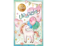 Birthday Card with an Attached Number, horse, 13×20.5 cm