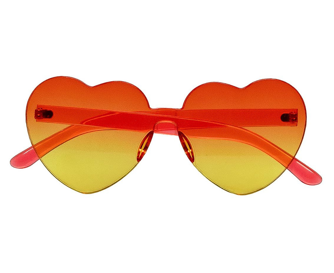 Party glasses Festival hearts orange