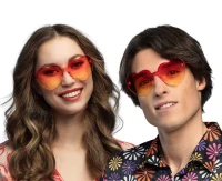 Party glasses Festival hearts orange