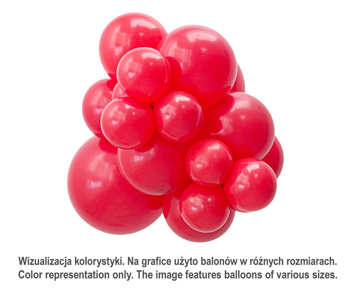 Balloons Tuftex 11", pastel red, 100 pcs