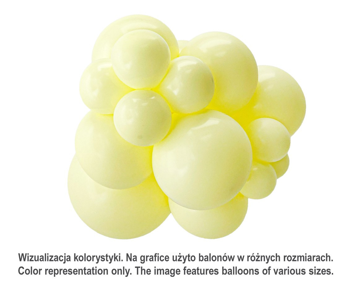 Balloons Tuftex 11", pastel lemonade, 100 pcs