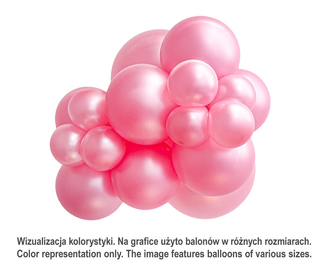 Balloons Tuftex 5", metallic pink, 50 pcs