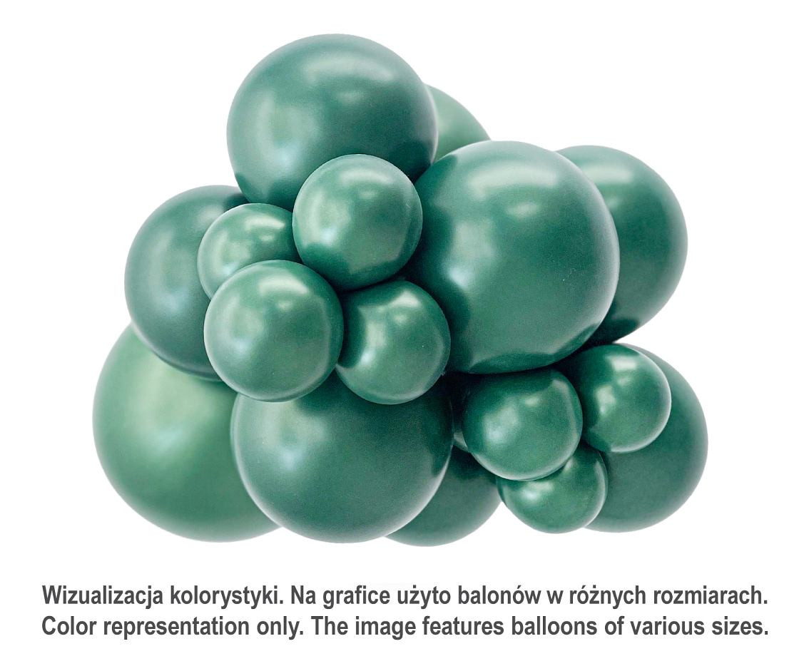 Balloons Tuftex 5", metallic forest green, 50 pcs