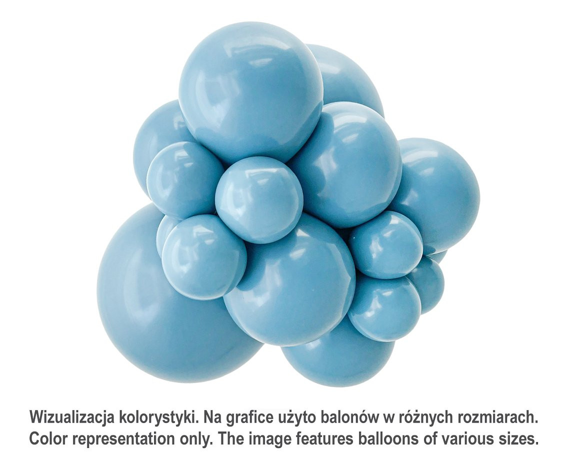 Balloons Tuftex 5", pastel blue slate, 50 pcs