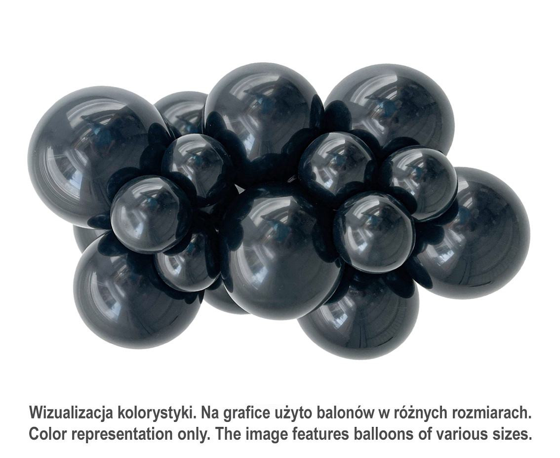 Balloons Tuftex 5", pastel black, 50 pcs