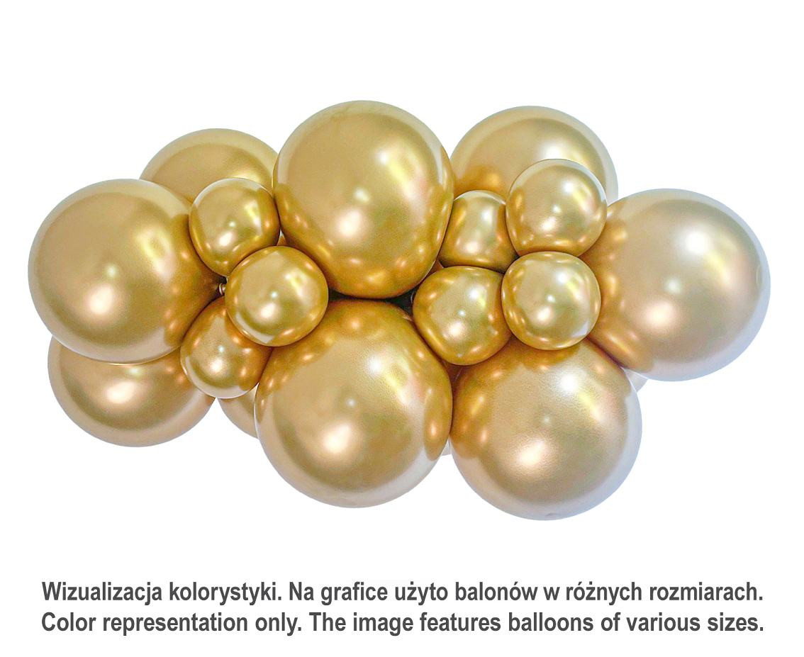 Balloons Tuftex 17", metallic gold, 25 pcs