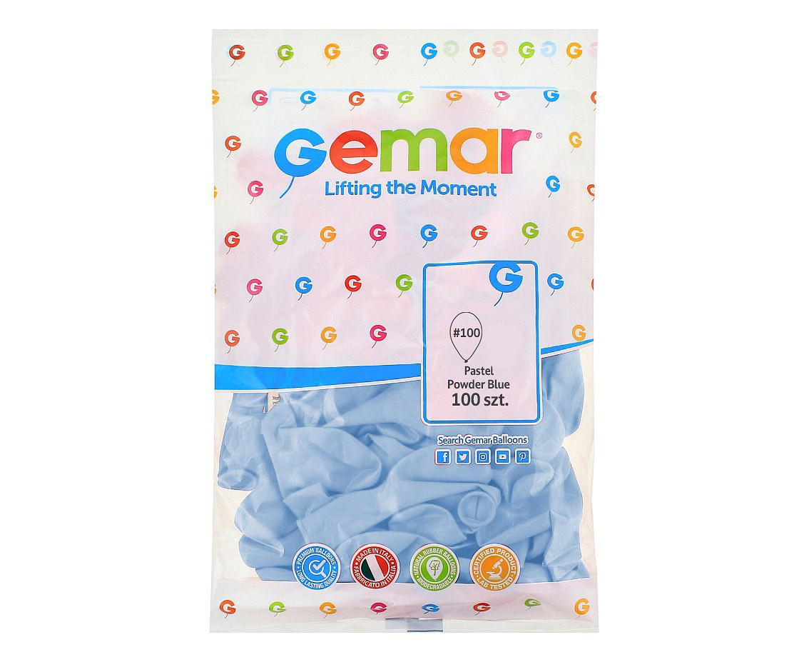 Balloons Gemar 12", powder blue, 100pcs